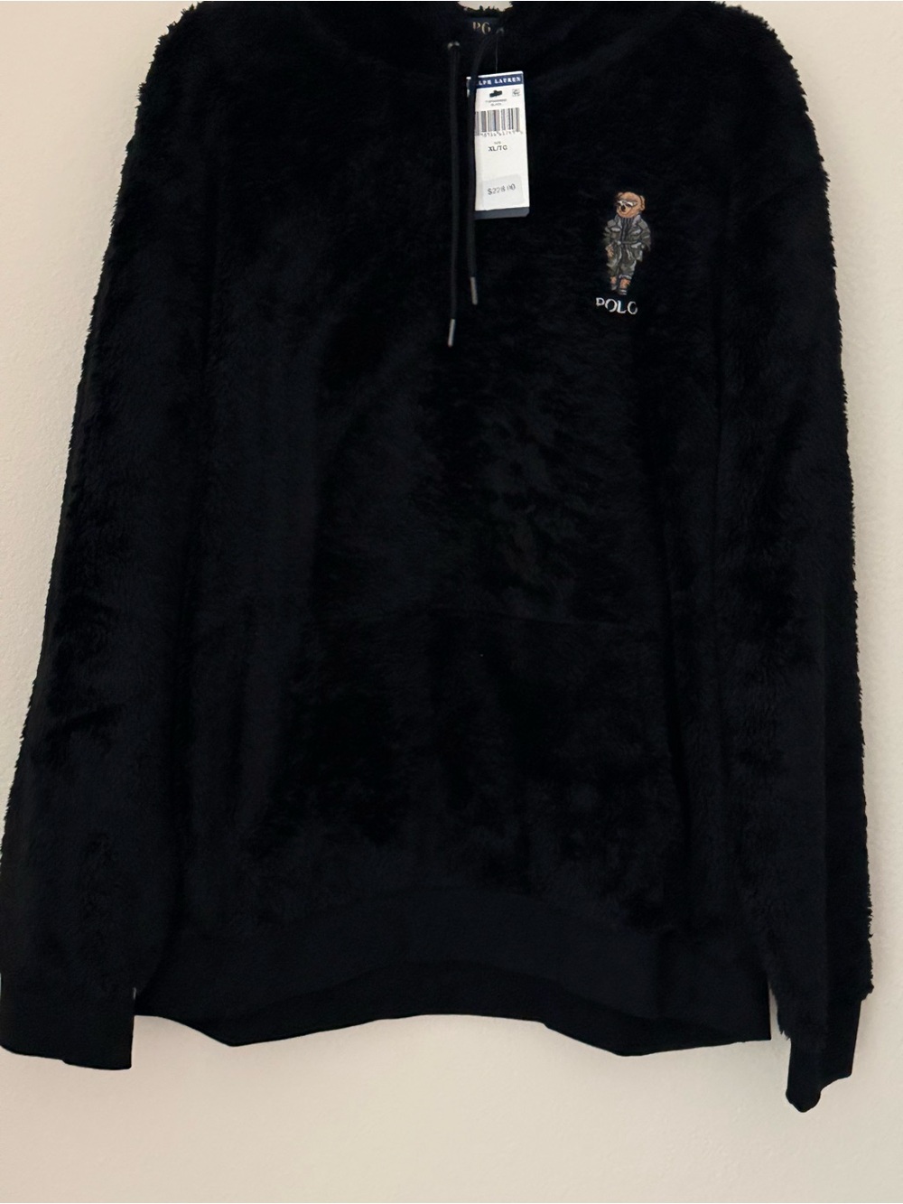 Polo by Ralph Lauren Black Plush Bear Hoodie - Picture 3 of 4